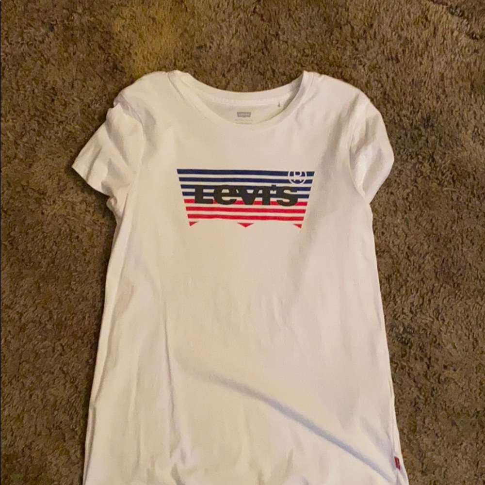Blue and red Levi’s shirt